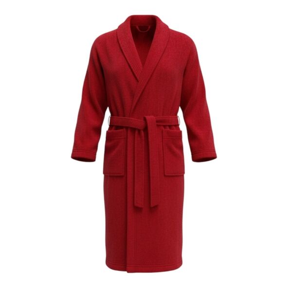 Halat de baie wine din bumbac 100%, mărime L/XL, greutate 380 g, halat textil absorbant cu cordon și buzunare frontale