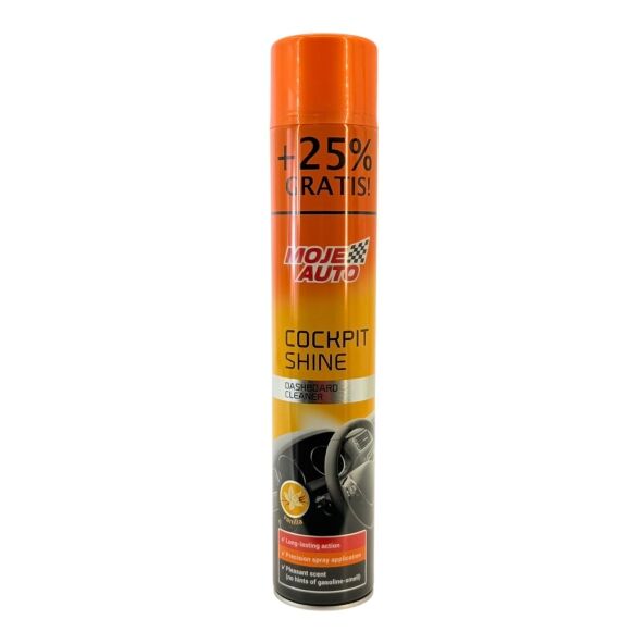 Spray bord auto Moje Auto Cockpit Shine Vanilla 750 ml, curățare și îngrijire suprafețe interioare, aplicare prin pulverizare