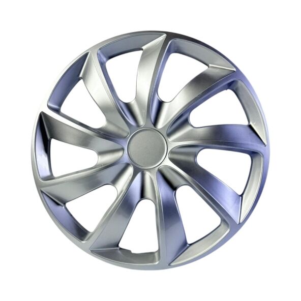 Set 4 capace roți 13 inch, universale, din ABS, finisaj argintiu, montaj rapid